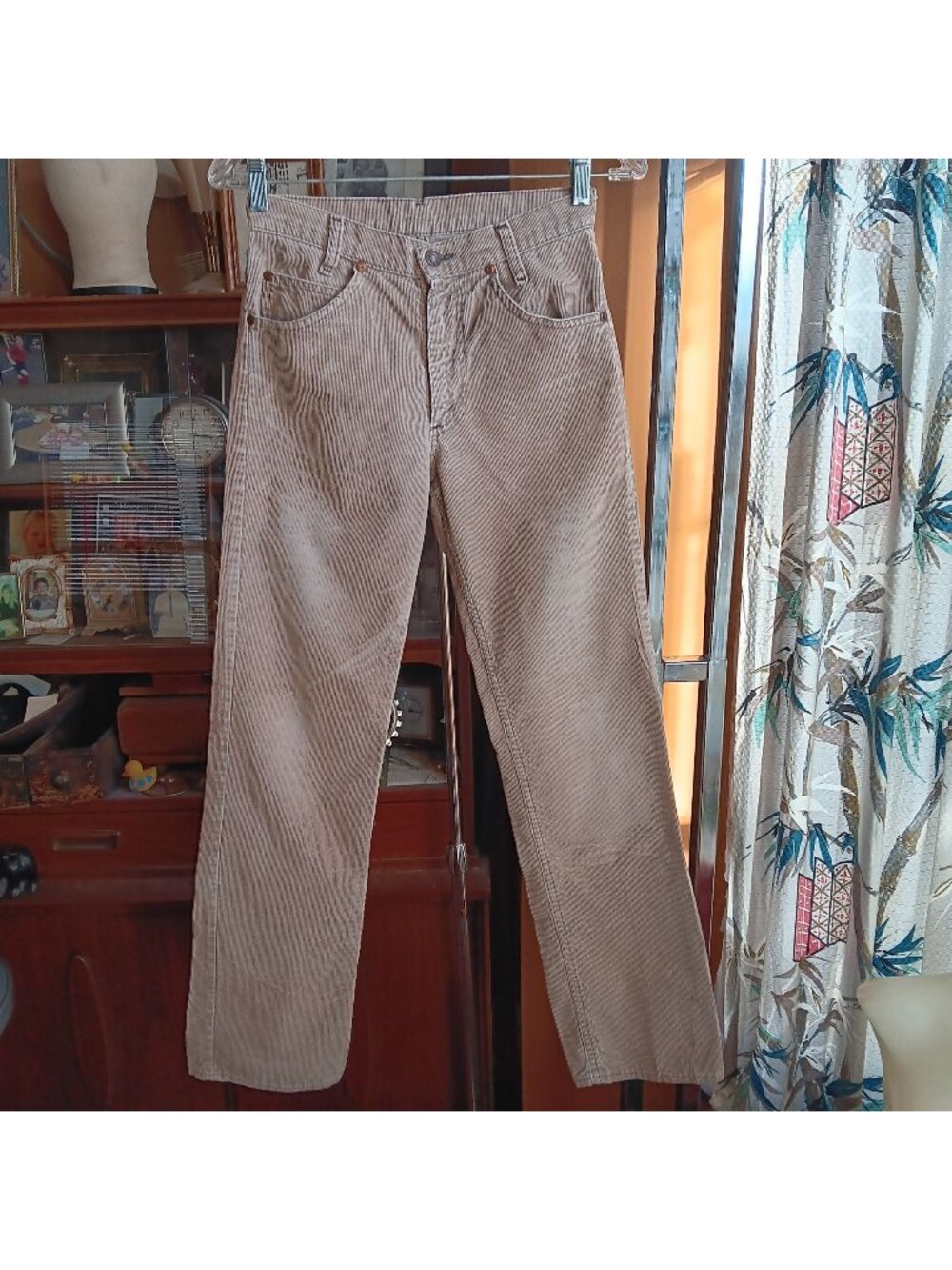 True Vintage Corduroy Jeans 27x32 1970s Mens Penneys Tan Bootcut Hippy Indy
